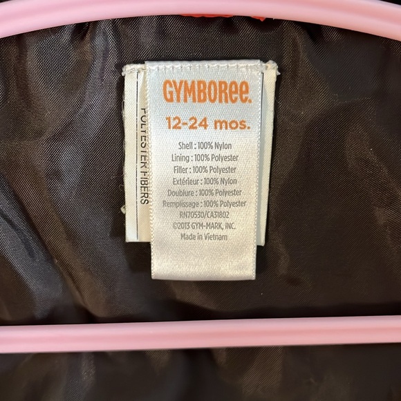 Gymboree Hooded Orange & Brown Puffer Jacket Coat, Baby Boy Size 12-24 months - Picture 6 of 7